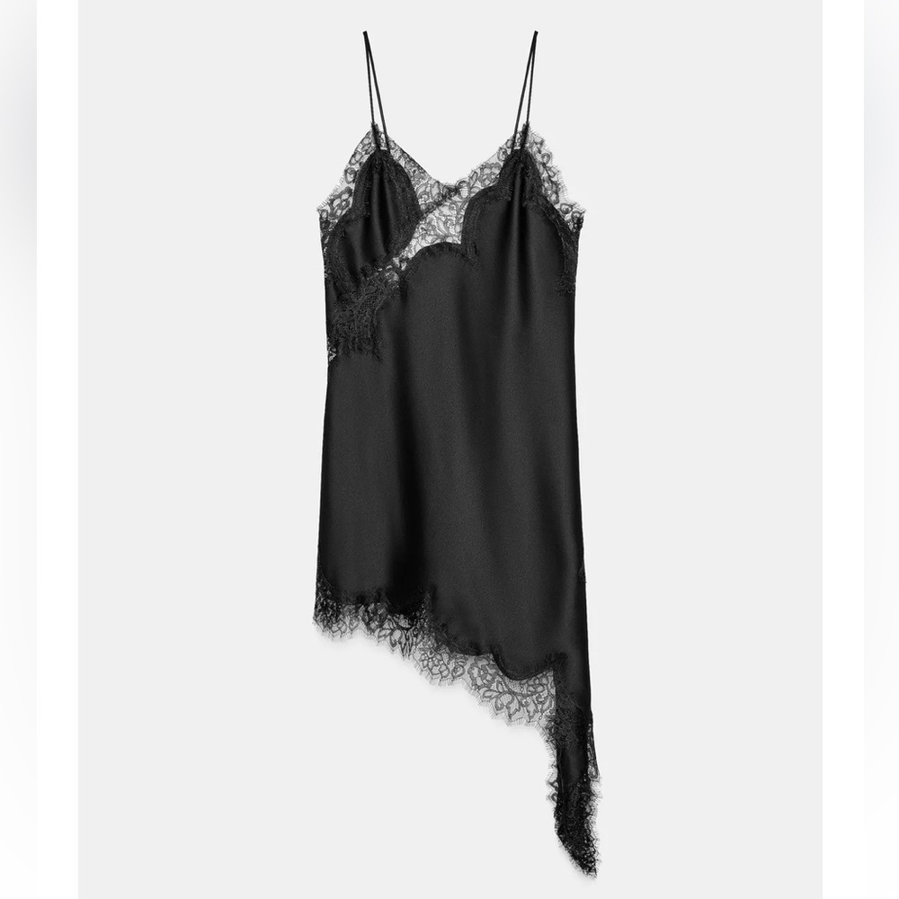 ZARA NWT ZW Collection Asymmetric Lace Dress - Picture 14 of 15